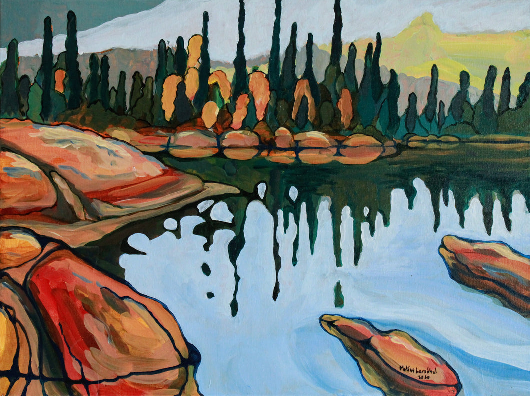 Shimmering Water (Interpretation of L. Harris's Shimmering Water, Algonquin Park)